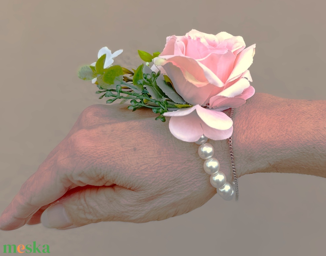 Lány tanu, koszorúslány csuklódísz   - esküvő - meghívó & kártya - koszorúslány felkérő - Meska.hu