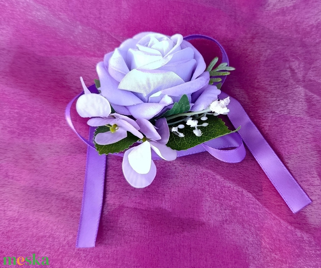 Lány tanú/ Koszorúslány csuklódísz halvány lila színben  - esküvő - meghívó & kártya - koszorúslány felkérő - Meska.hu