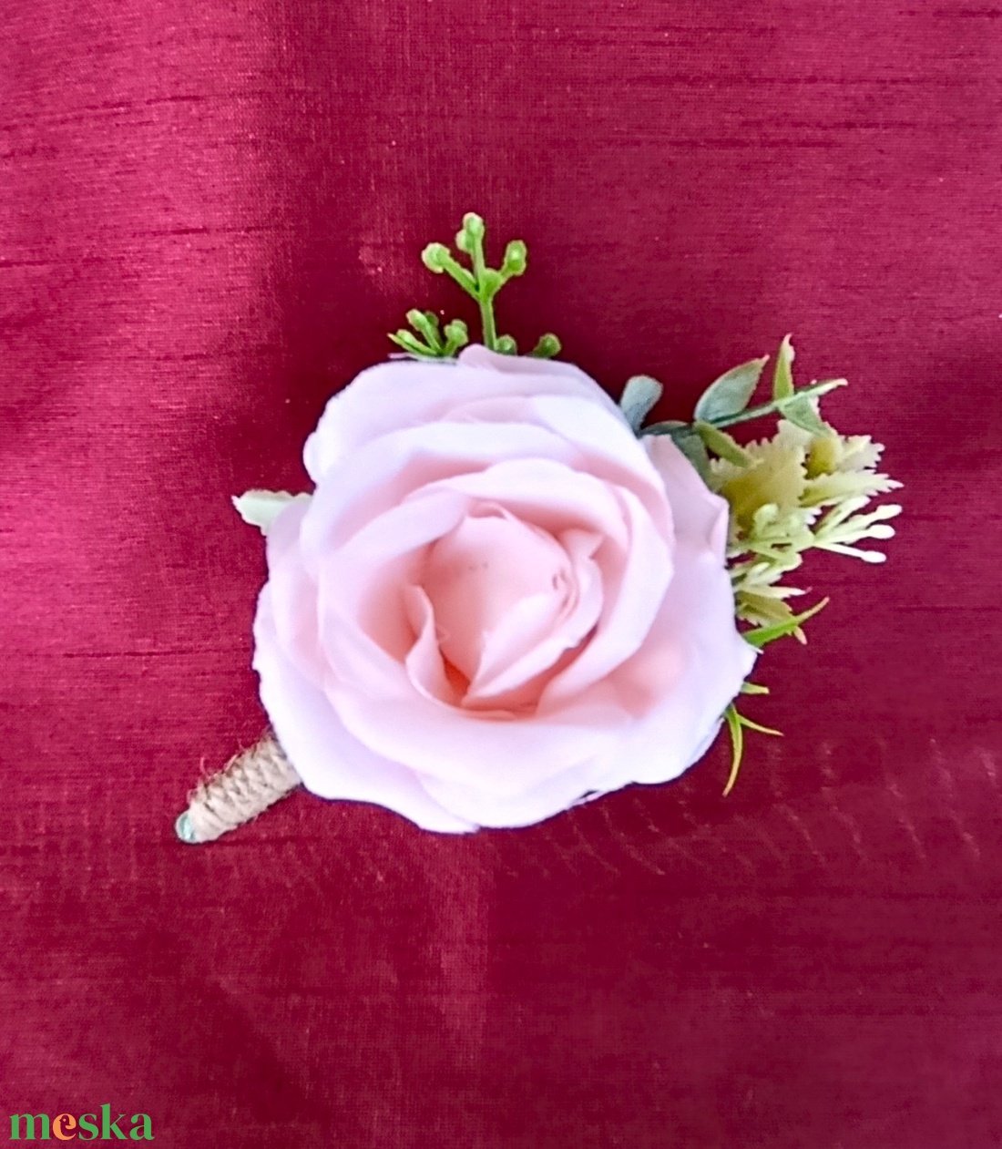 Vőlegény/ Fiú tanú kitűző, rózsaszín rózsás - esküvő - kiegészítők - kitűző - Meska.hu