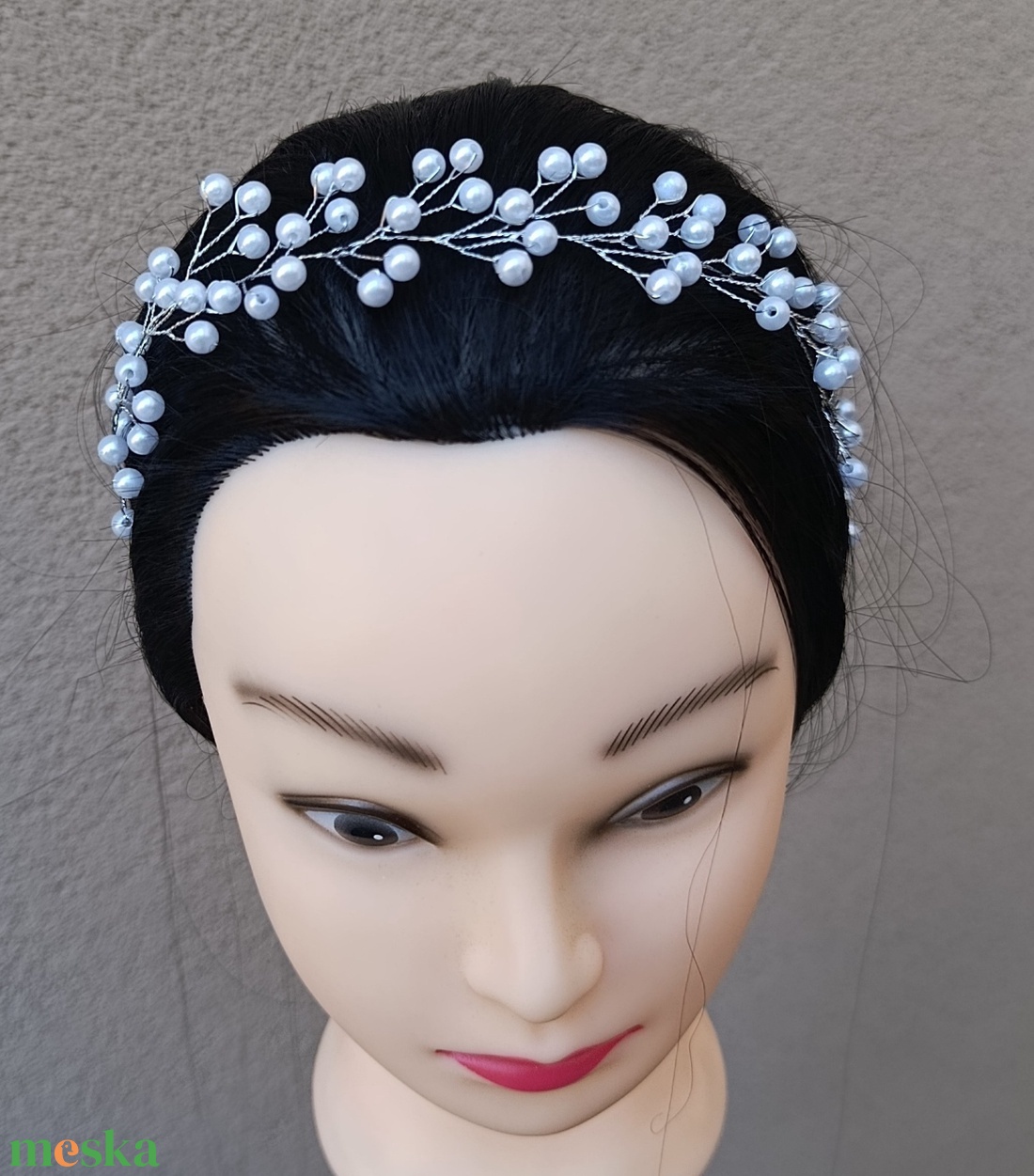 gyönyörű teklagyöngyös menyasszonyi hajdísz - esküvő - hajdísz - kontydísz & hajdísz - Meska.hu