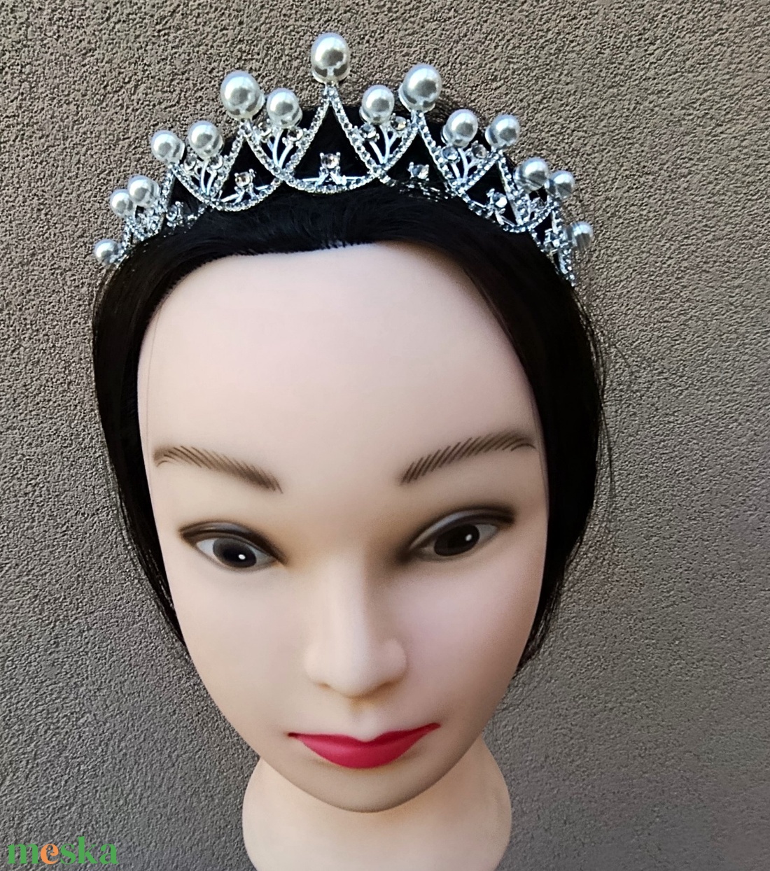 Hercegnő tiara - esküvő - hajdísz - fejkoszorú - Meska.hu