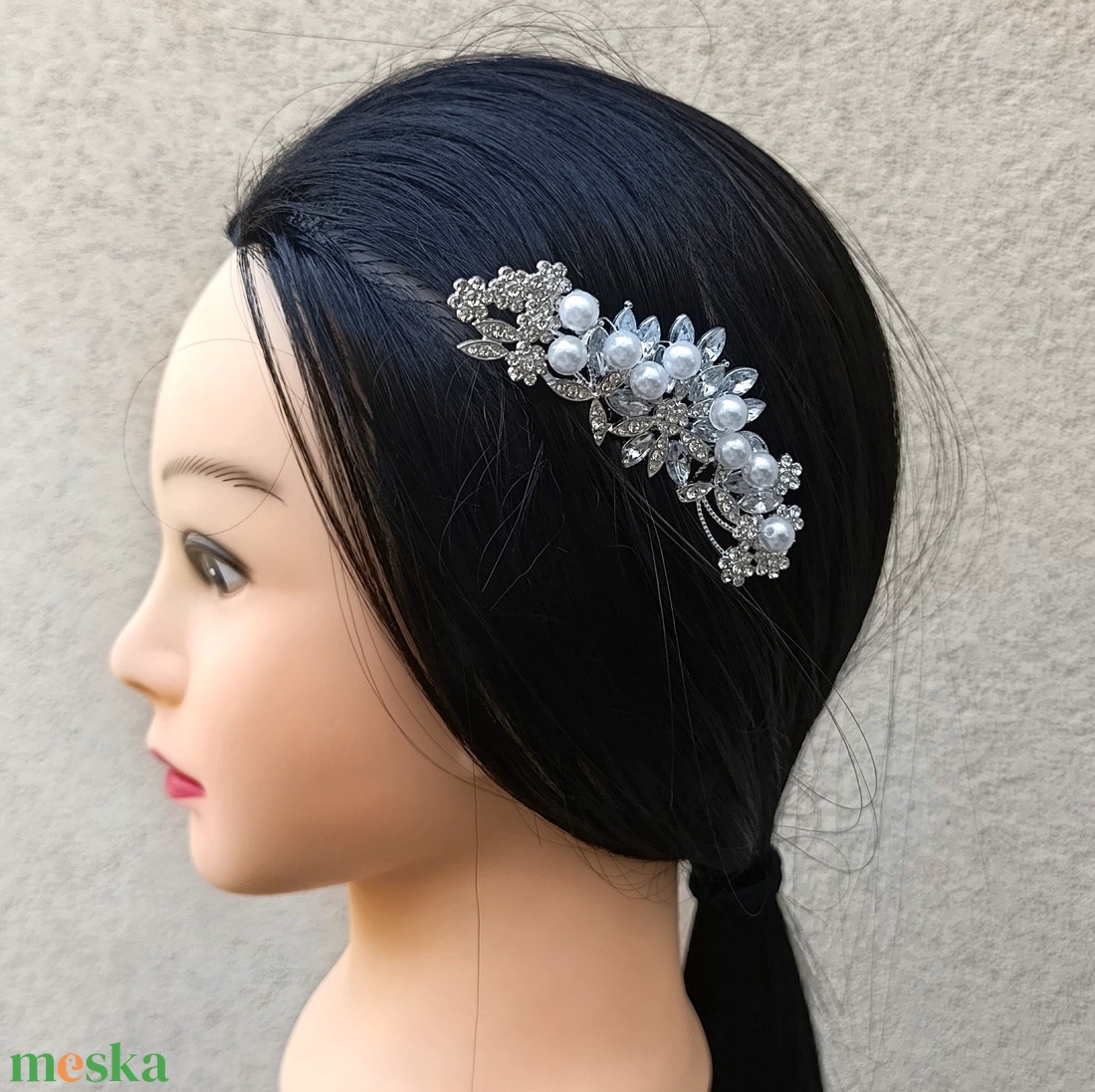 Menyasszonyi fésűs hajdísz - esküvő - hajdísz - fésűs hajdísz - Meska.hu