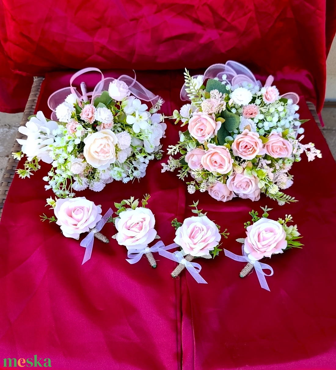 Esküvői csokor csomag  - esküvő - menyasszonyi- és dobócsokor - Meska.hu