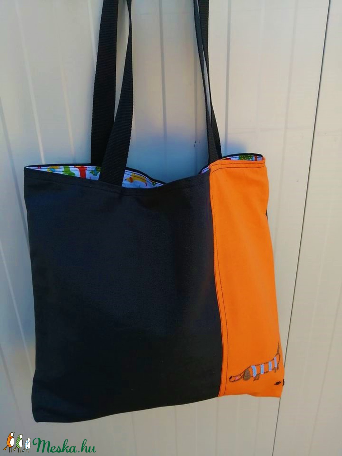 Bohém vászon shopper tacsis - táska & tok - bevásárlás & shopper táska - shopper, textiltáska, szatyor - Meska.hu