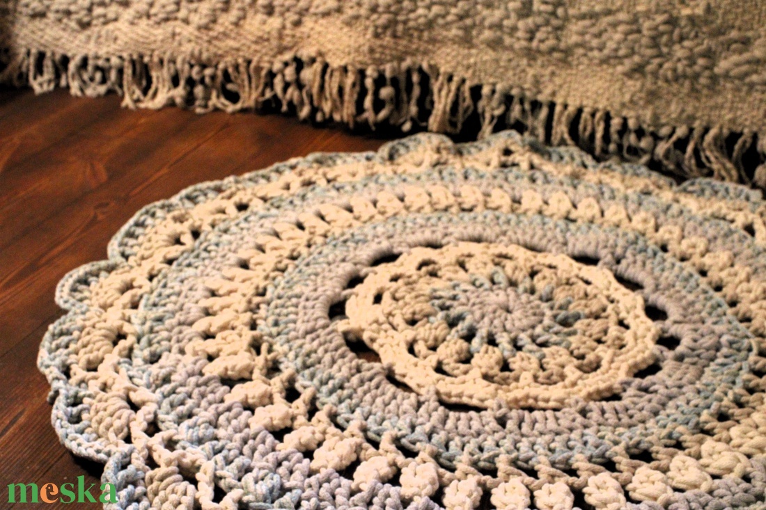 Tenger habjai horgolt mandala szőnyeg  - otthon & életmód - lakástextil - szőnyeg - horgolt szőnyeg - Meska.hu