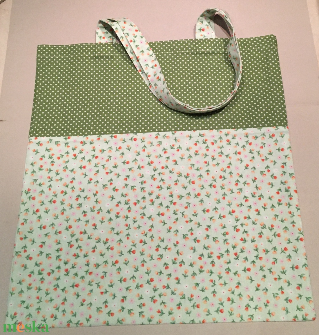 Virágos - pöttyös bevásárló táska - táska & tok - bevásárlás & shopper táska - shopper, textiltáska, szatyor - Meska.hu Virágos - pöttyös bevásárló táska - táska & tok - bevásárlás & shopper táska - shopper, textiltáska, szatyor - Meska.hu