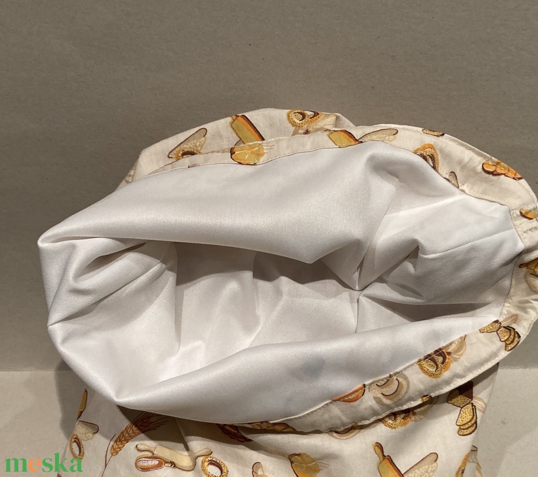 Péksütemény/1 kg-os kenyeres zsák - ekrű alapon péksütemény mintás  - PUL-lal bélelt - táska & tok - bevásárlás & shopper táska - kenyeres zsák - Meska.hu