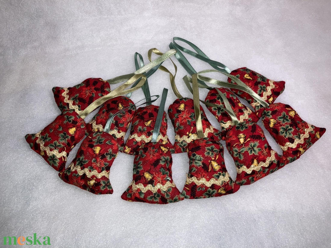 Textil csengő - karácsony - karácsonyi lakásdekoráció - karácsonyfadíszek - Meska.hu