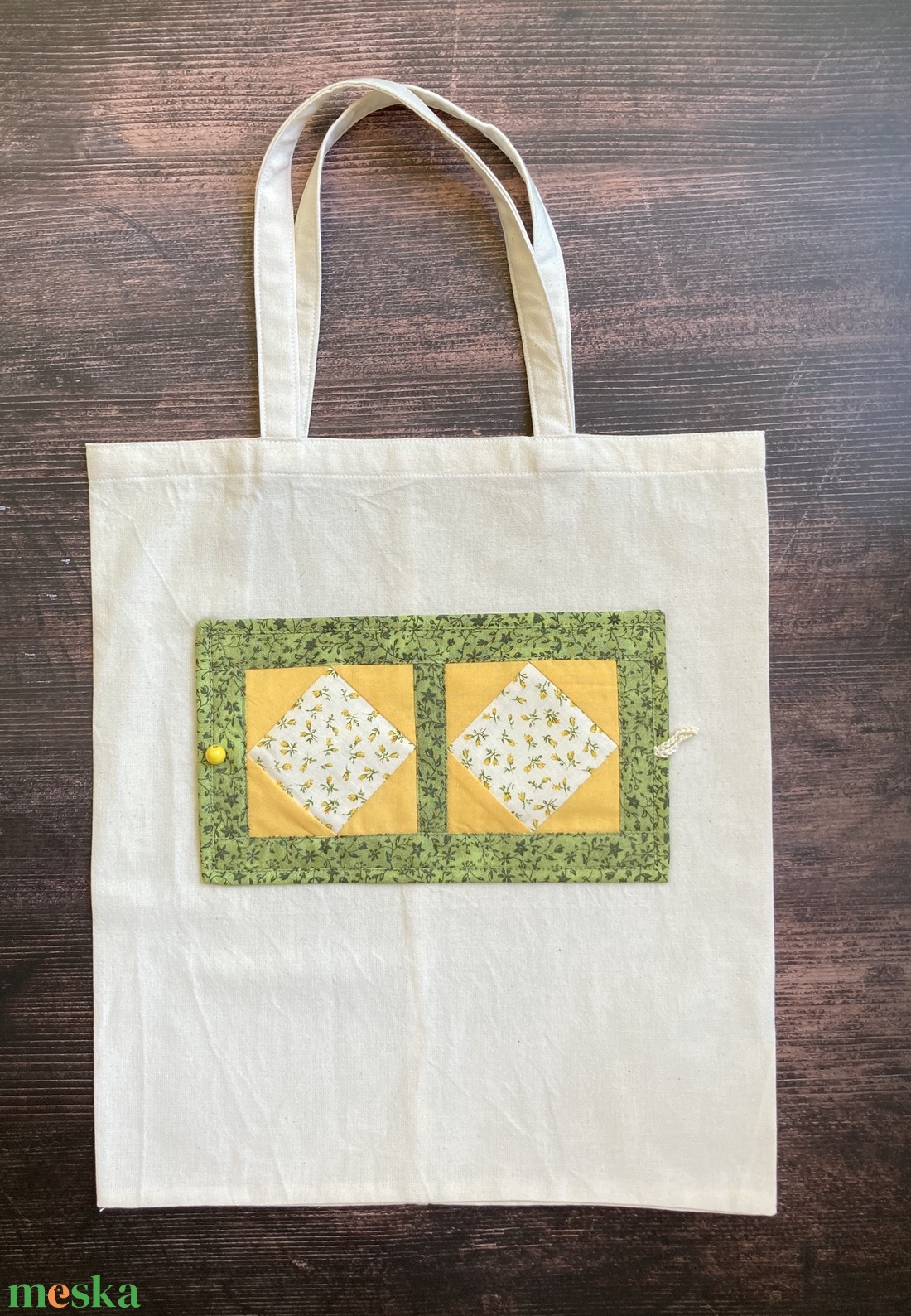 Öko bevásárlótáska - sárga-zöld virágos - táska & tok - bevásárlás & shopper táska - shopper, textiltáska, szatyor - Meska.hu Öko bevásárlótáska - sárga-zöld virágos - táska & tok - bevásárlás & shopper táska - shopper, textiltáska, szatyor - Meska.hu