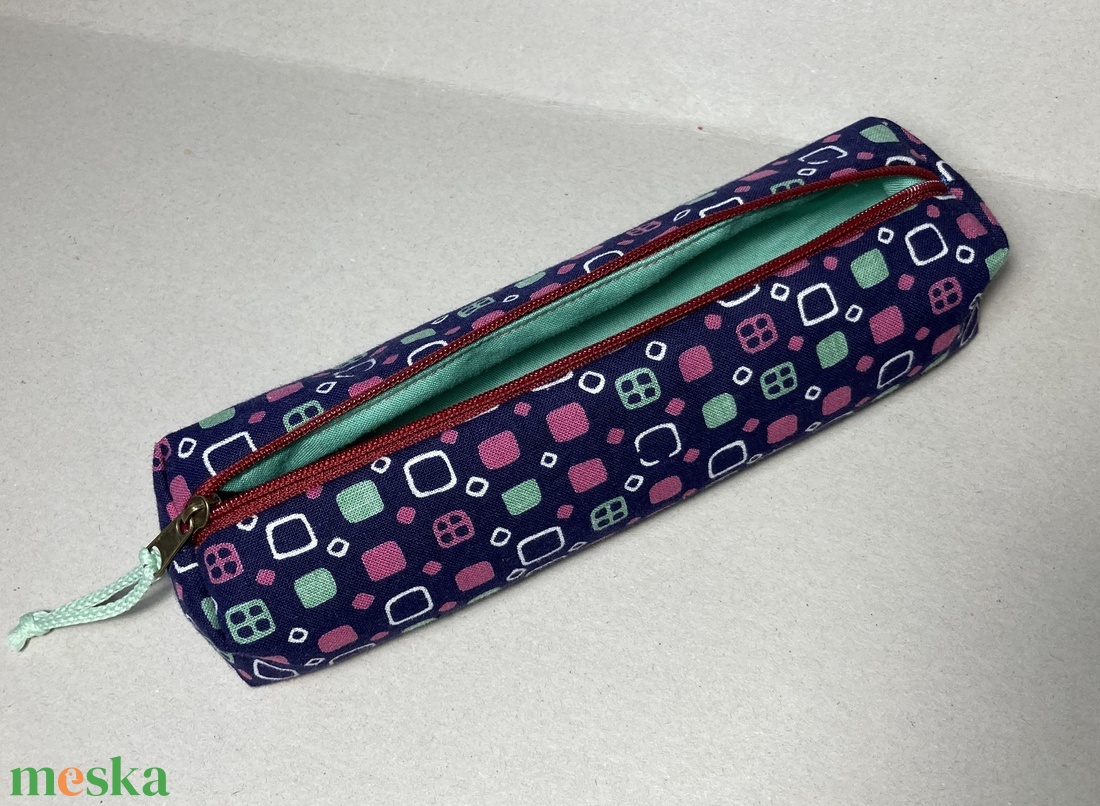 Kék-pink-zöld pipere/tolltartó/tároló - táska & tok - neszesszer - Meska.hu