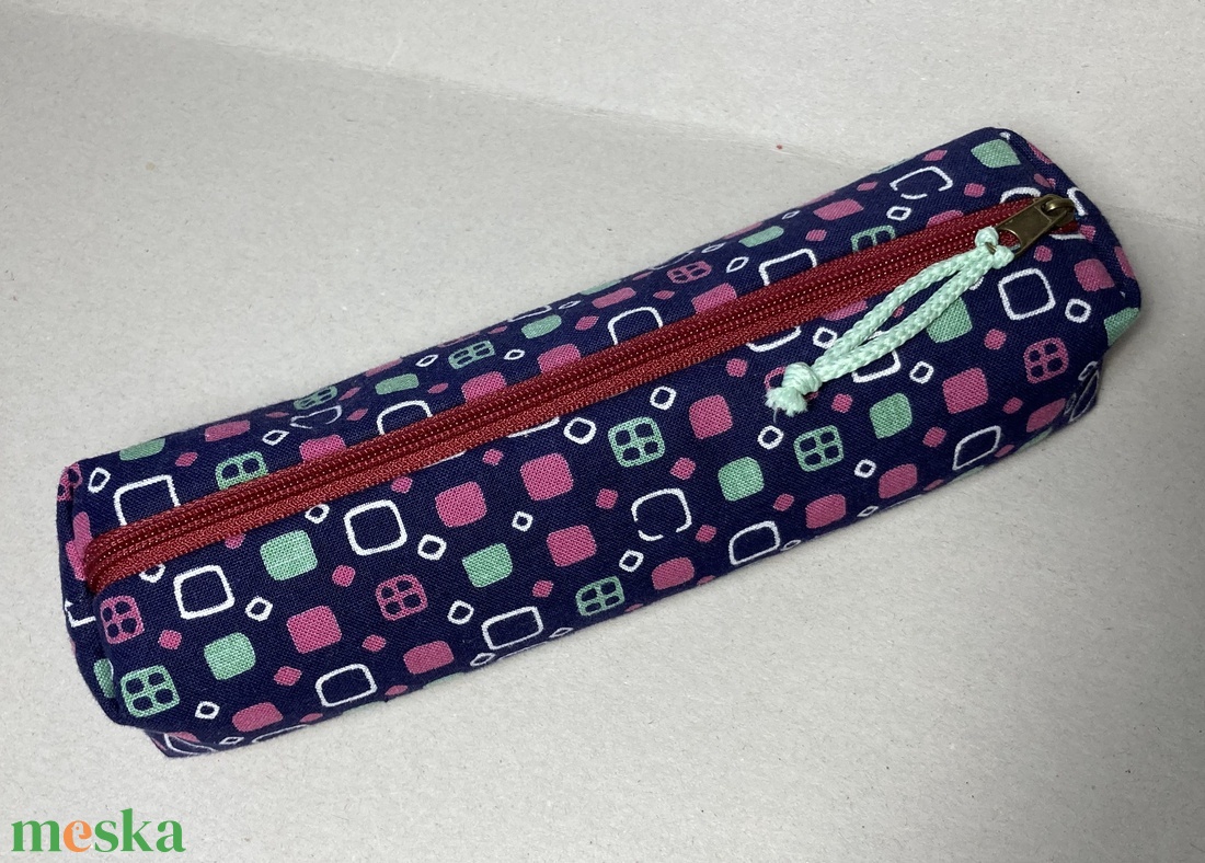 Kék-pink-zöld pipere/tolltartó/tároló - táska & tok - neszesszer - Meska.hu