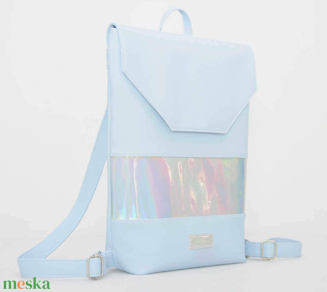 Világoskék hologramos hátizsák - táska & tok - hátizsák - hátizsák - Meska.hu Világoskék hologramos hátizsák - táska & tok - hátizsák - hátizsák - Meska.hu