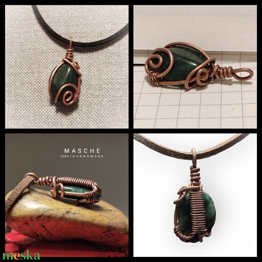 Vintage stílusban. Zöld jade medál, antikolt drótozással - ékszer - nyaklánc - medál - Meska.hu Vintage stílusban. Zöld jade medál, antikolt drótozással - ékszer - nyaklánc - medál - Meska.hu