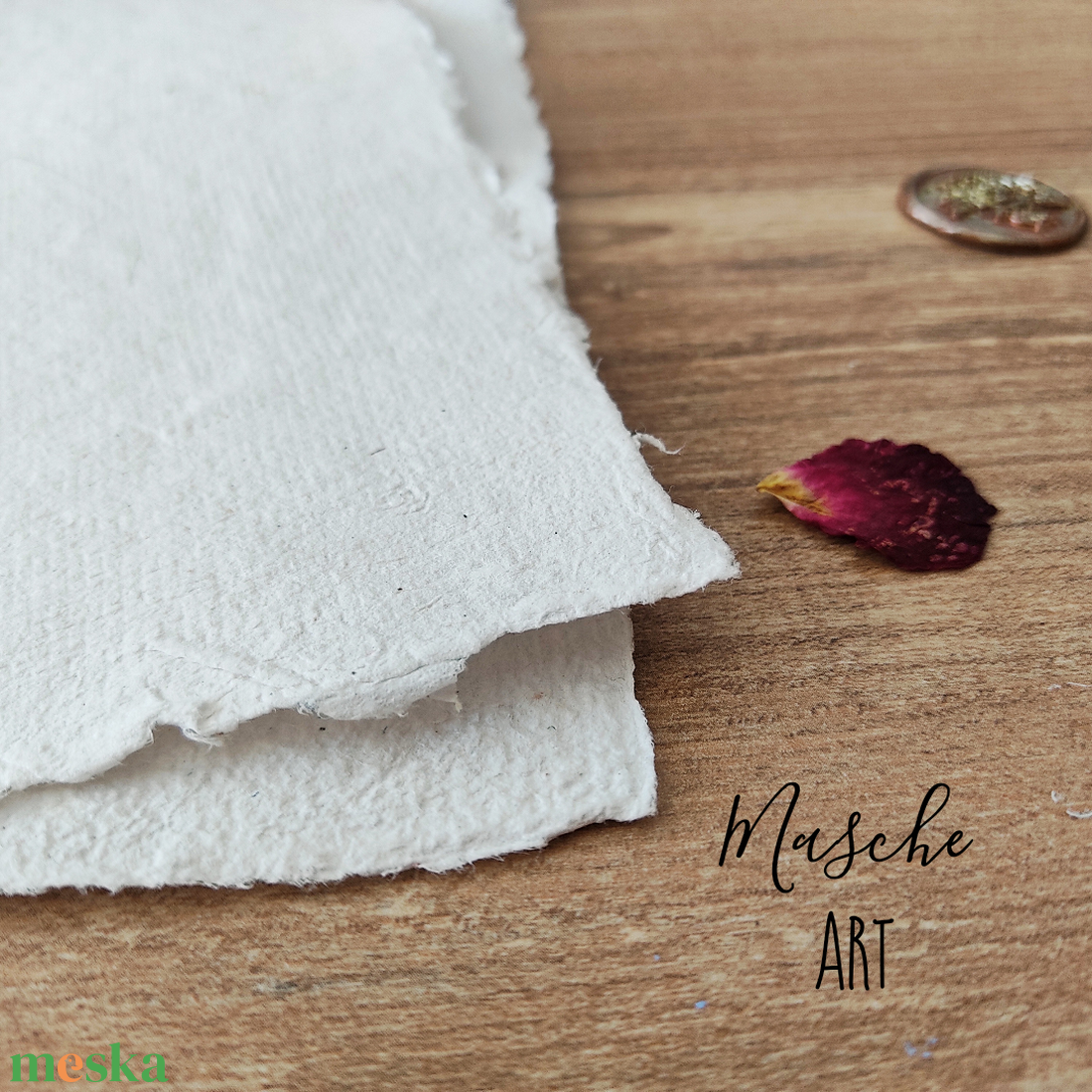 A3 / Kézzel merített (kézműves) papír ) - természetes fehér - kellékek & szerszámok - papír - egyéb papír - Meska.hu