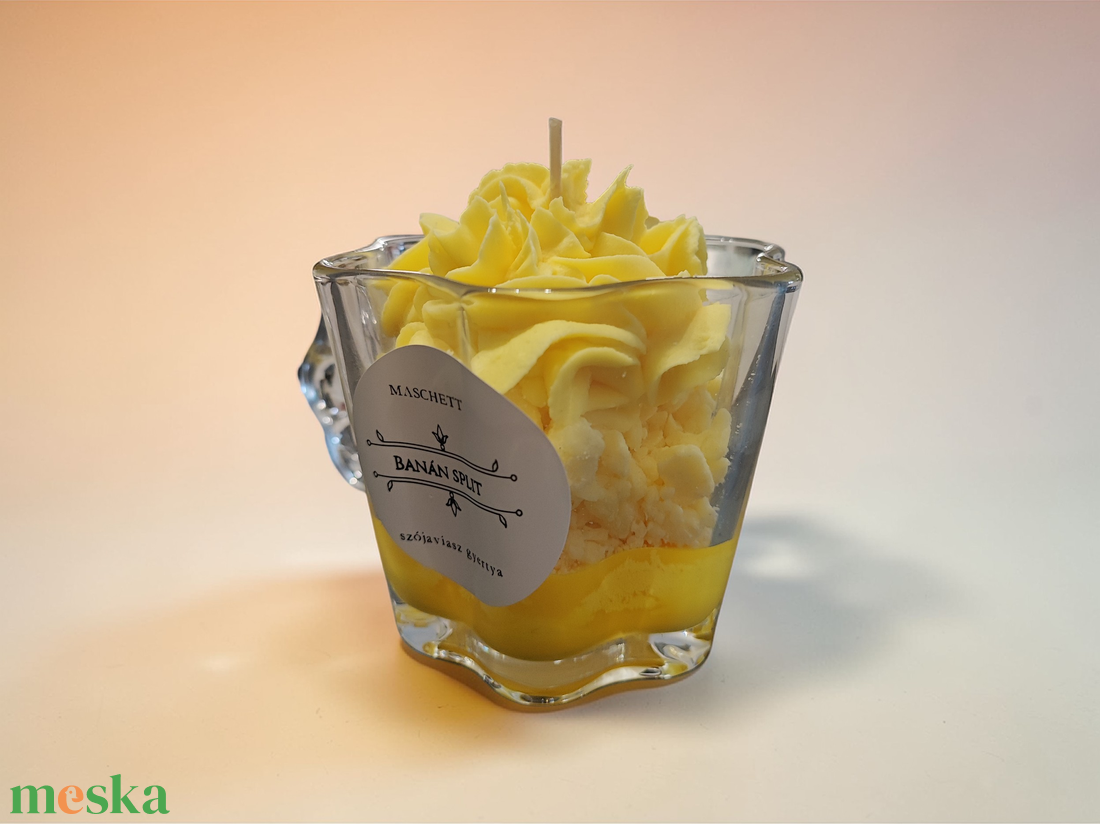 Banános desszertgyertya  - otthon & életmód - gyertya, illat, aroma - gyertya - Meska.hu