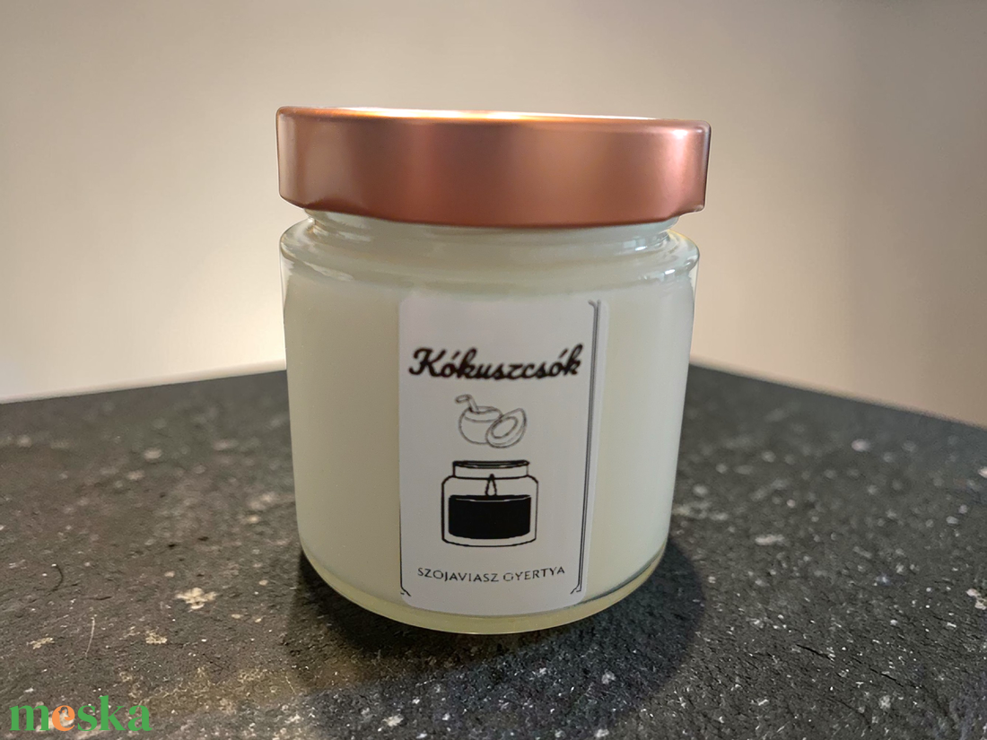 Kókuszcsók illatgyertya  - otthon & életmód - gyertya, illat, aroma - gyertya - Meska.hu