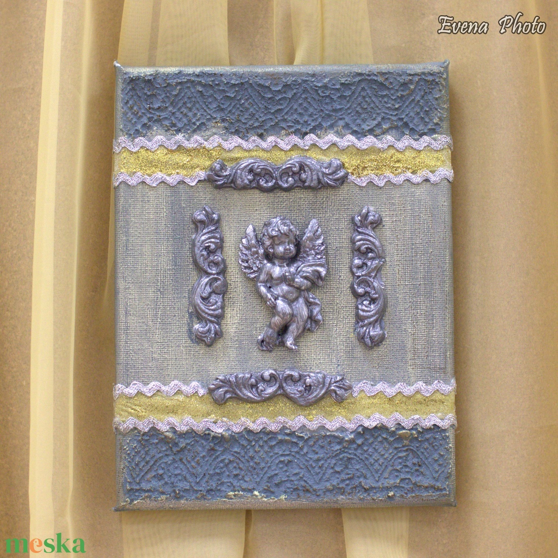 Angyalkás faldísz - otthon & életmód - dekoráció - fali és függő dekoráció - falra akasztható dekor - Meska.hu