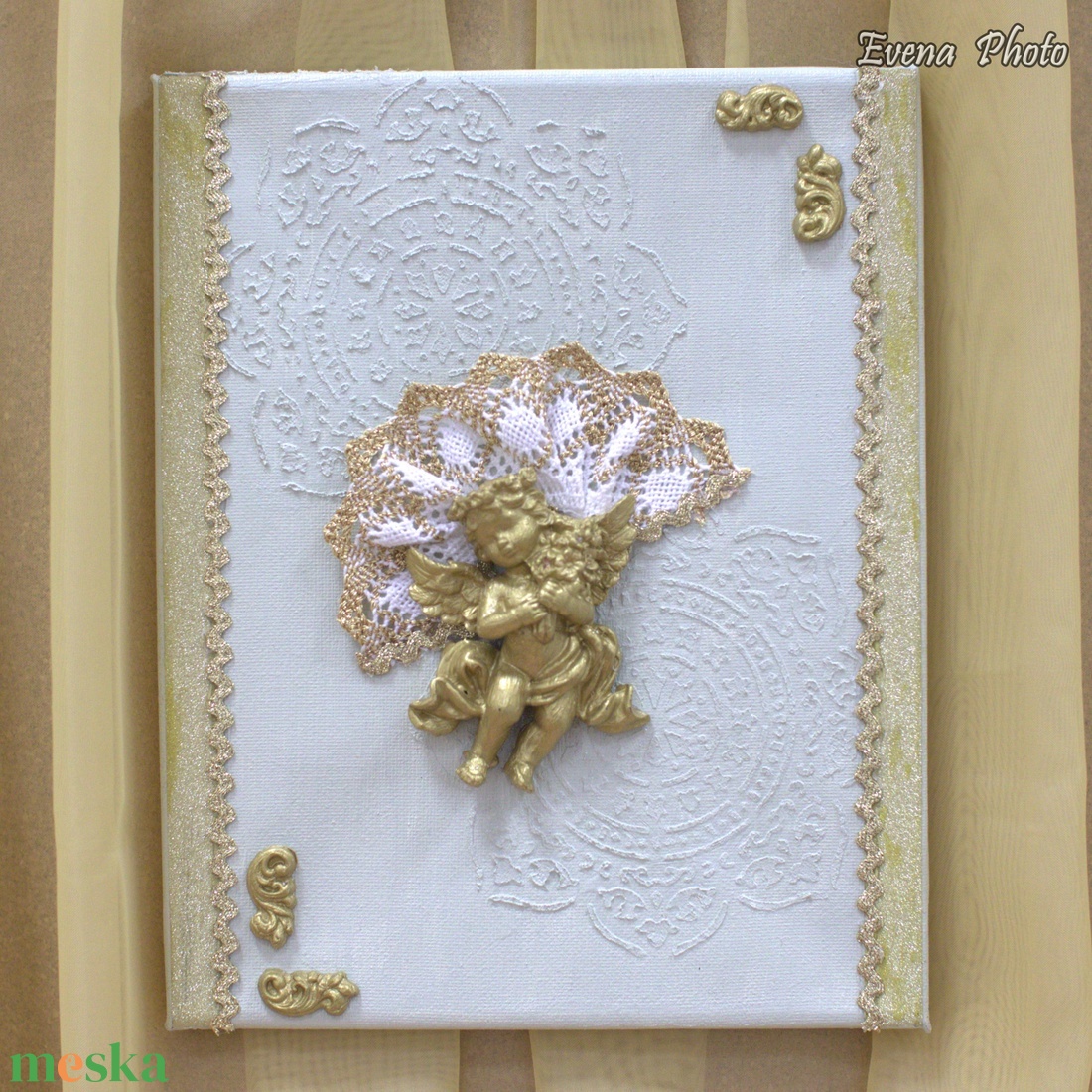 Angyalkás faldísz - otthon & életmód - dekoráció - fali és függő dekoráció - falra akasztható dekor - Meska.hu