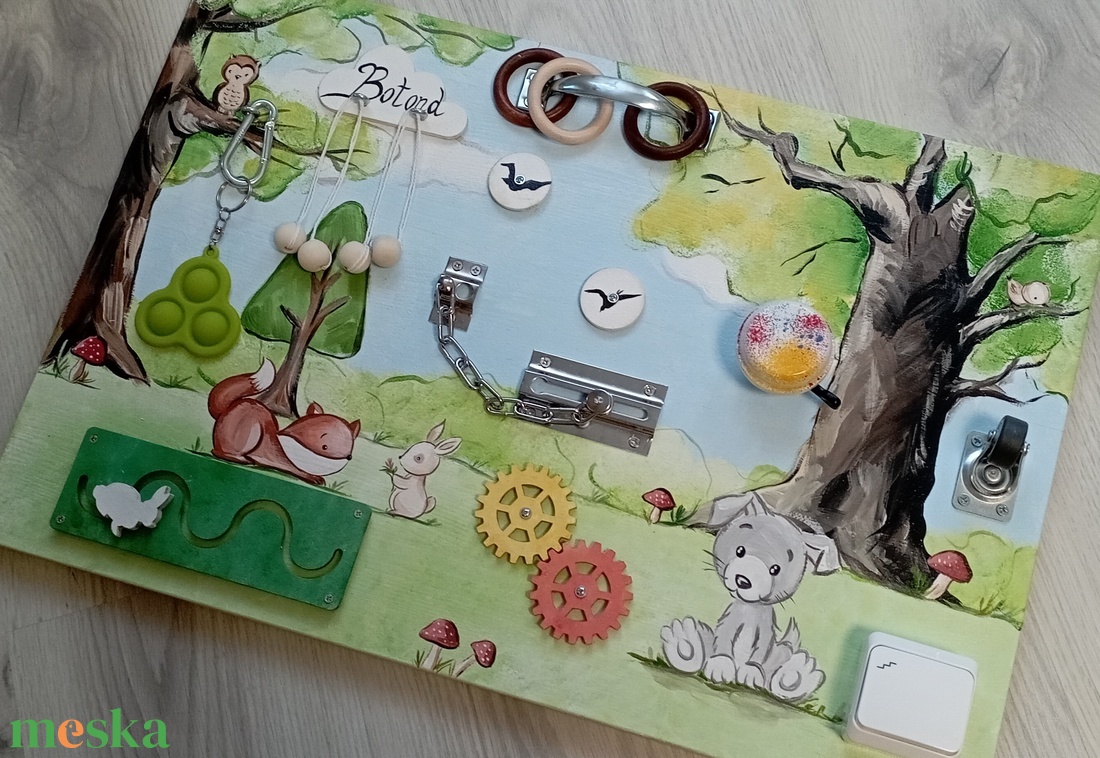 Erdei állatos Matatófal 60x 40 - otthon & életmód - babaszoba, gyerekszoba - babaszoba dekoráció - Meska.hu Erdei állatos Matatófal 60x 40 - otthon & életmód - babaszoba, gyerekszoba - babaszoba dekoráció - Meska.hu