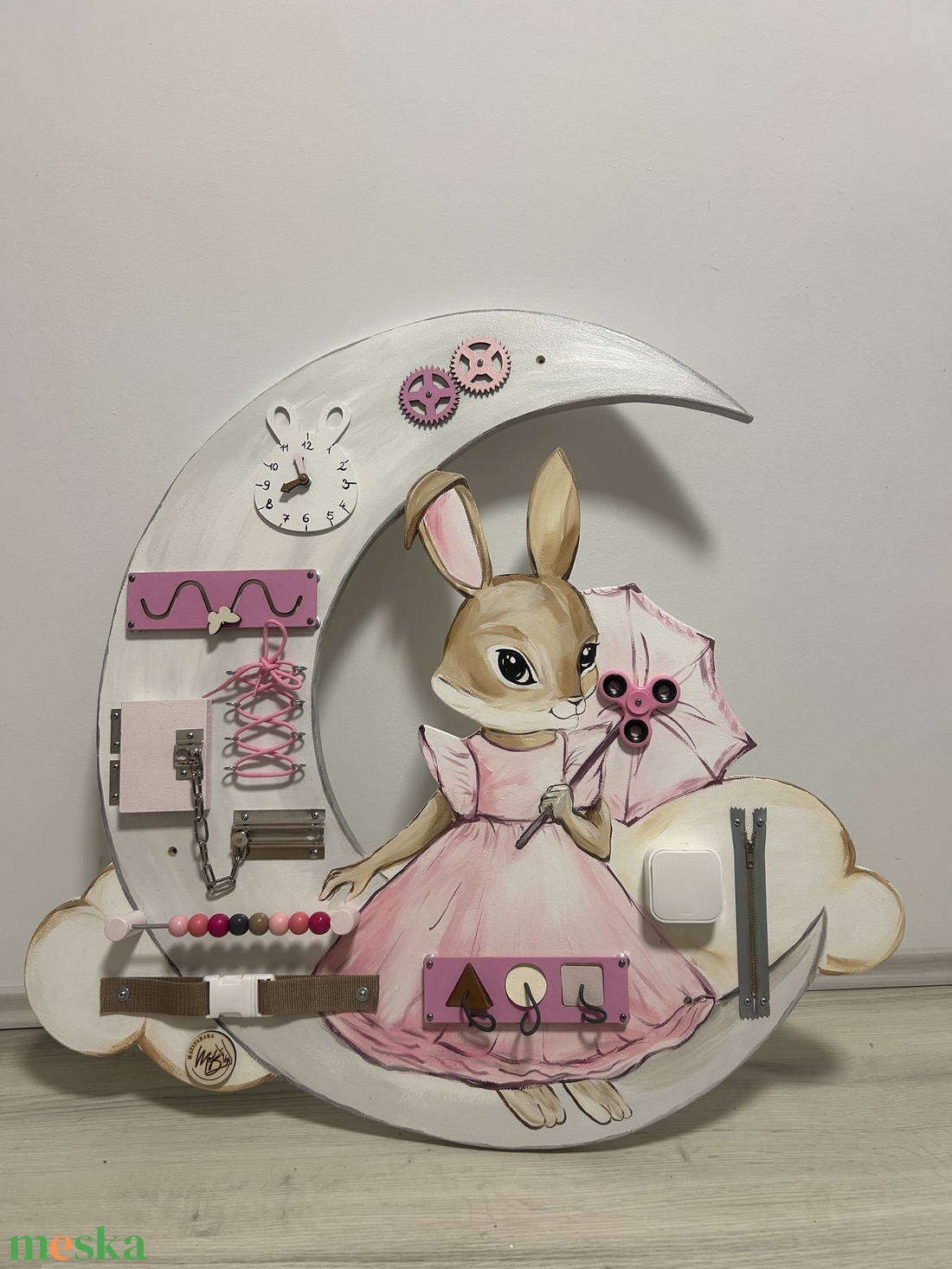 Óriás Nyuszis Matatófal - otthon & életmód - babaszoba, gyerekszoba - babaszoba dekoráció - Meska.hu