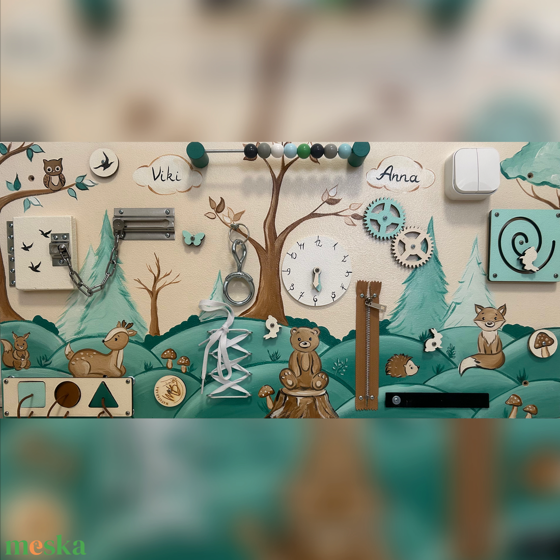 Testvér Matatófal Erdei állatokkal - otthon & életmód - babaszoba, gyerekszoba - babaszoba dekoráció - Meska.hu