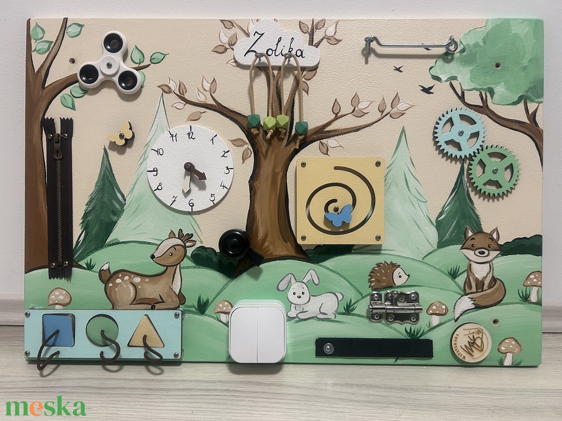 Erdei Matatófal 60x 40cm - játék & sport - készségfejlesztő és logikai játék - oktató játékok - Meska.hu