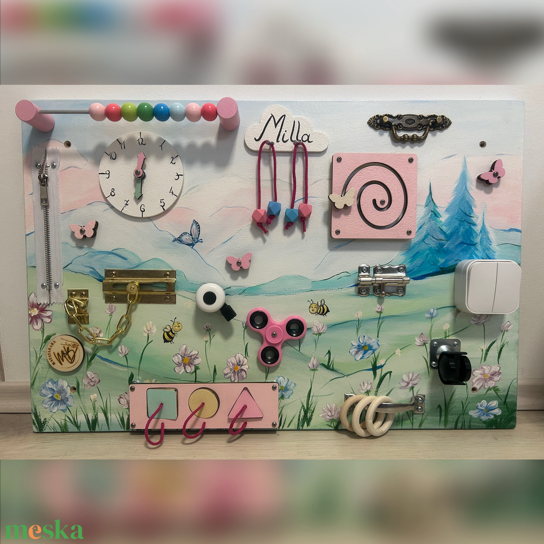 Virágos réten Matatófal  - baba - mama - baba játékok - matatófal - Meska.hu