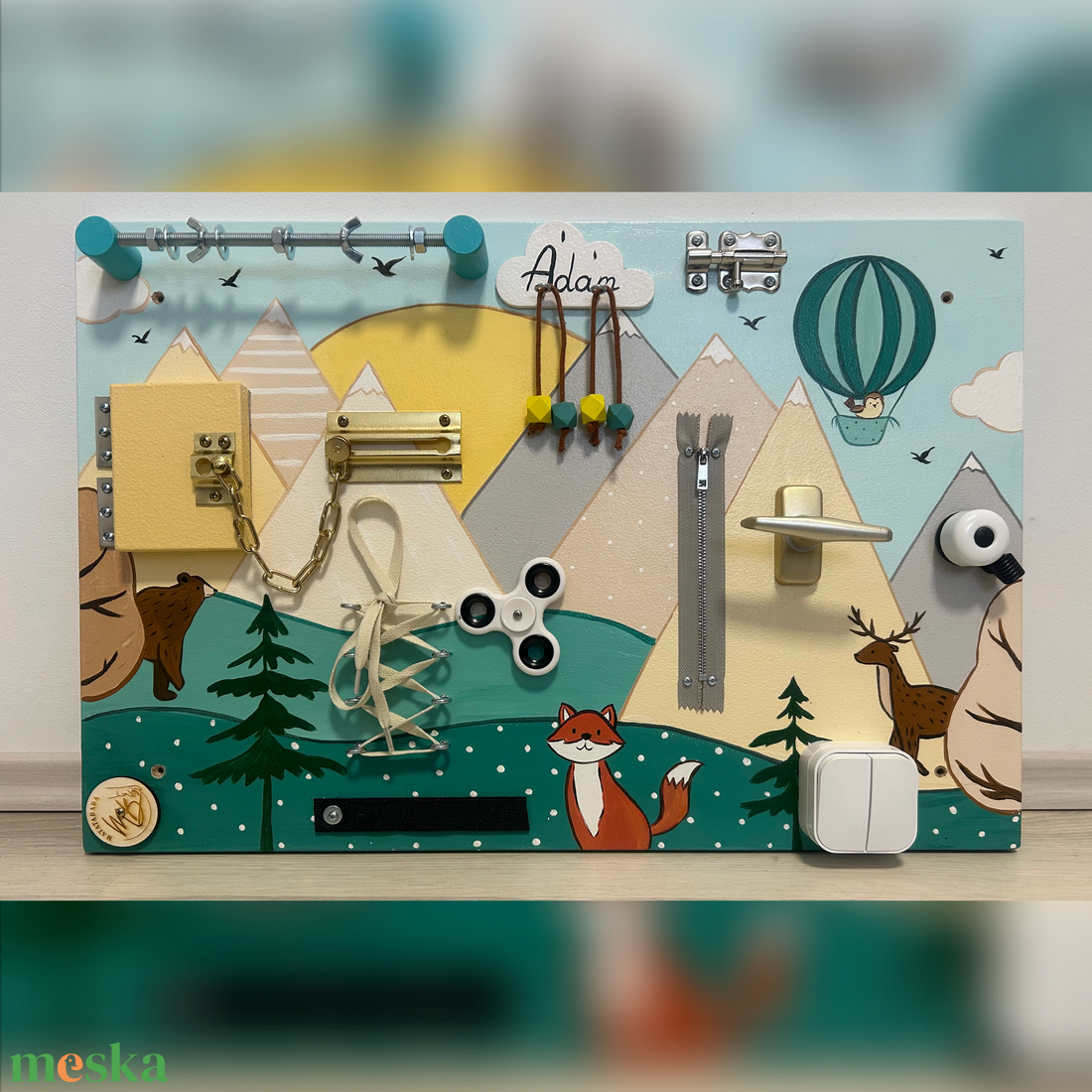 Hegyek között, állatos Matatófal  - baba - mama - baba játékok - matatófal - Meska.hu