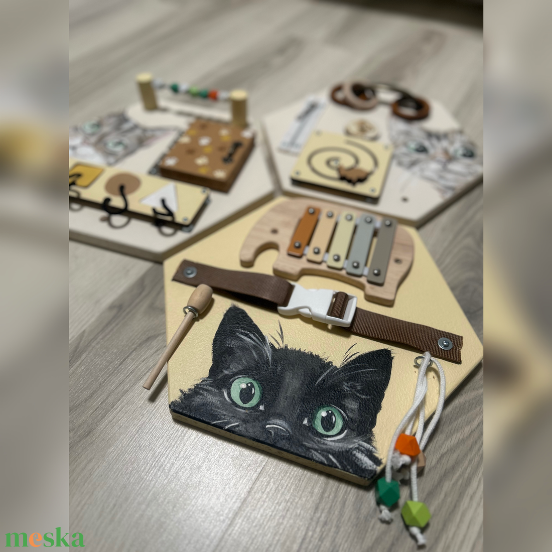 Cicás MatataHexa moduláris hexagon Matatófalak - baba - mama - baba játékok - matatófal - Meska.hu