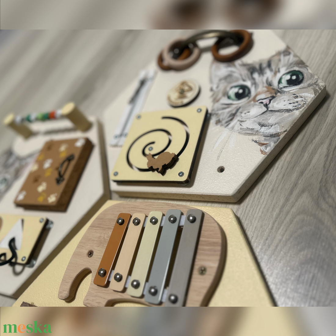 Cicás MatataHexa moduláris hexagon Matatófalak - baba - mama - baba játékok - matatófal - Meska.hu