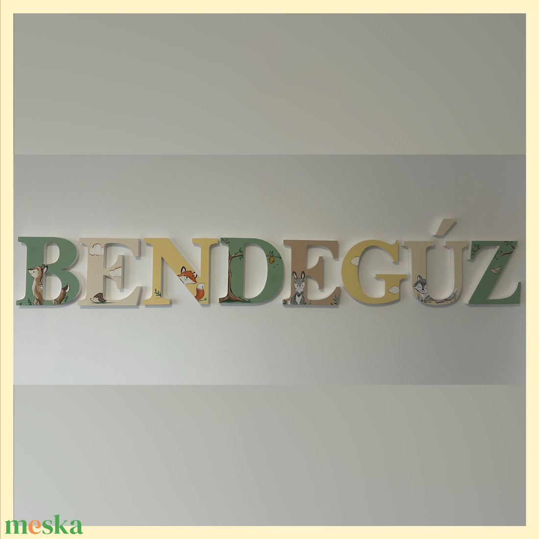 Bendegúz Név - baba - mama - babaszoba dekoráció - babanév dekoráció - Meska.hu