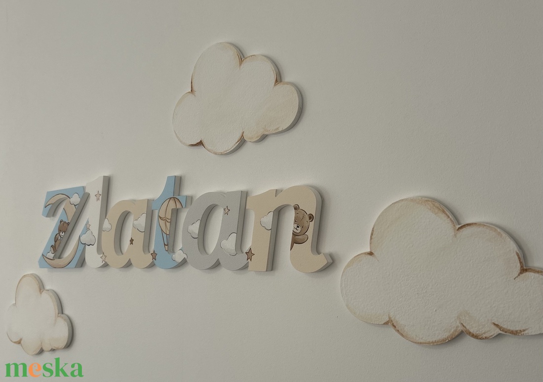 Írott Baba Név Dekor - baba - mama - babaszoba dekoráció - babanév dekoráció - Meska.hu