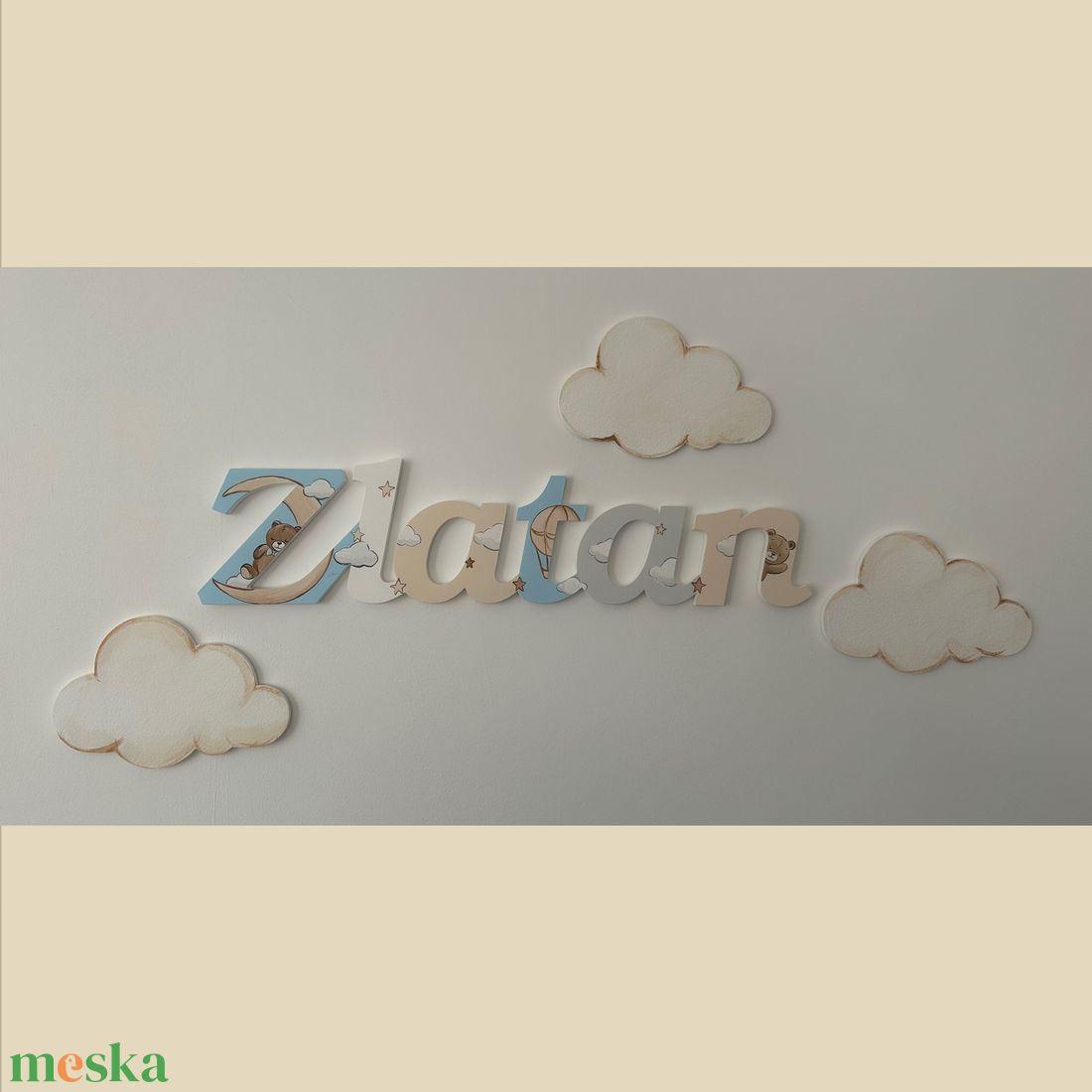 Írott Baba Név Dekor - baba - mama - babaszoba dekoráció - babanév dekoráció - Meska.hu