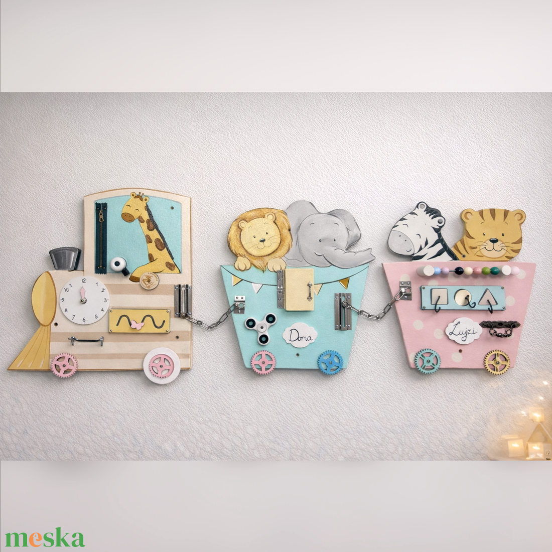 Vonatos Unisex Matatófal - baba - mama - baba játékok - matatófal - Meska.hu