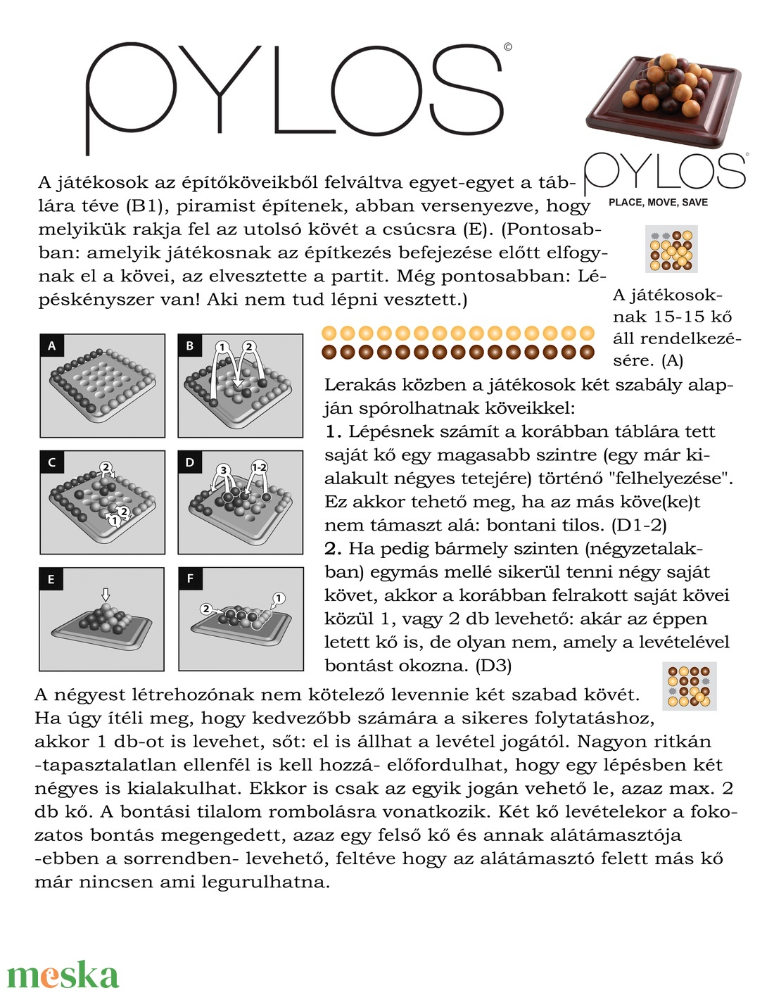 Pylos (három dimenziós amőba jellegű játék) - játék & sport - táblajáték és kártyajáték - társasjátékok - Meska.hu