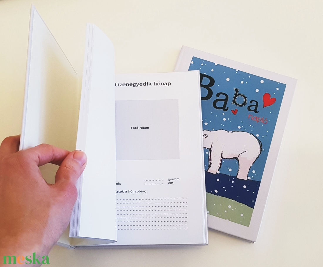 Jegesmacis babanapló - otthon & életmód - papír, írószer - babanapló - Meska.hu