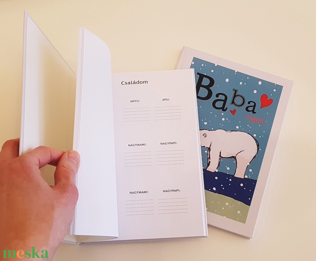 Jegesmacis babanapló - otthon & életmód - papír, írószer - babanapló - Meska.hu