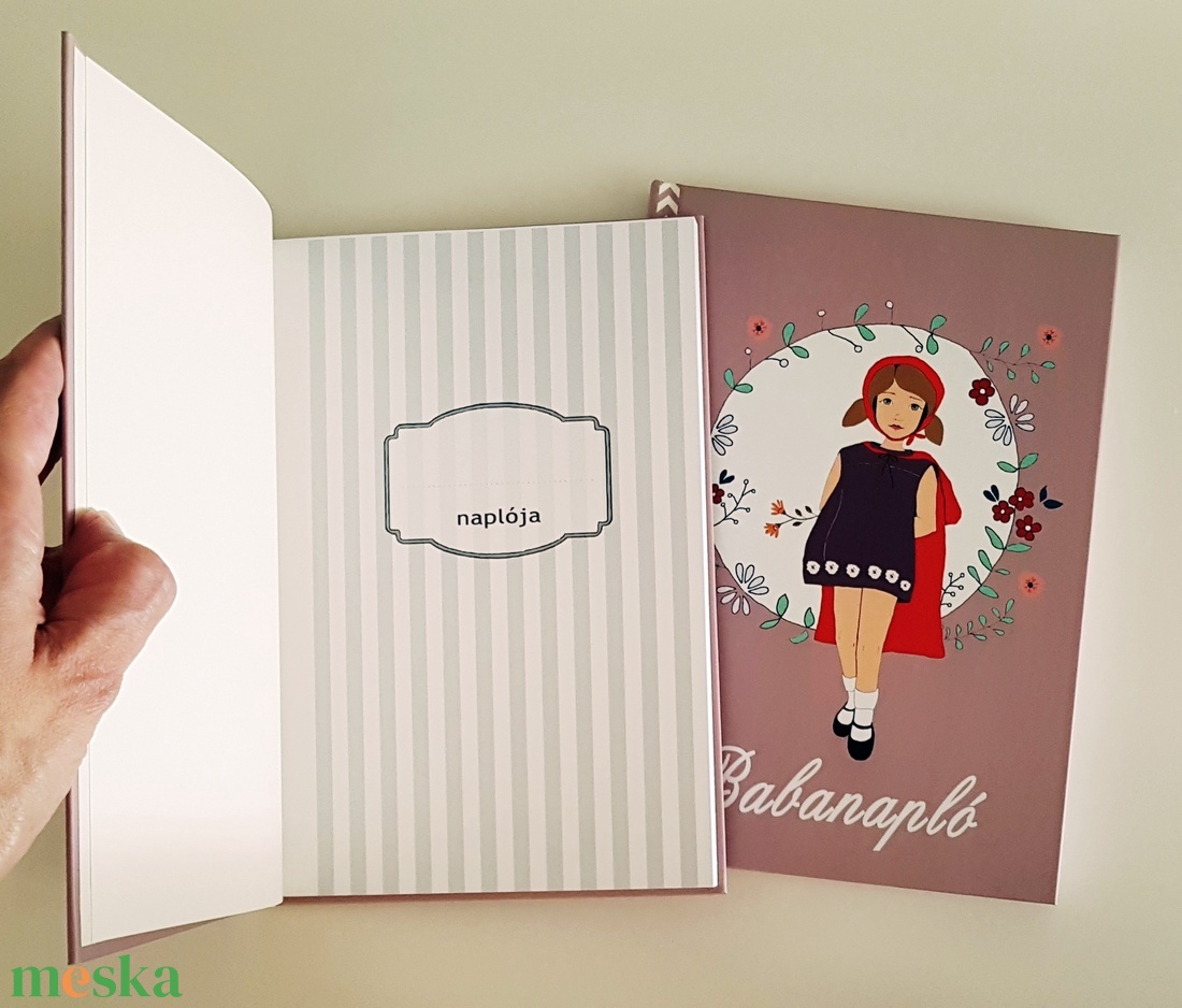 Lila kislányos babanapló - baba - mama - babaemlékek - babanapló - Meska.hu