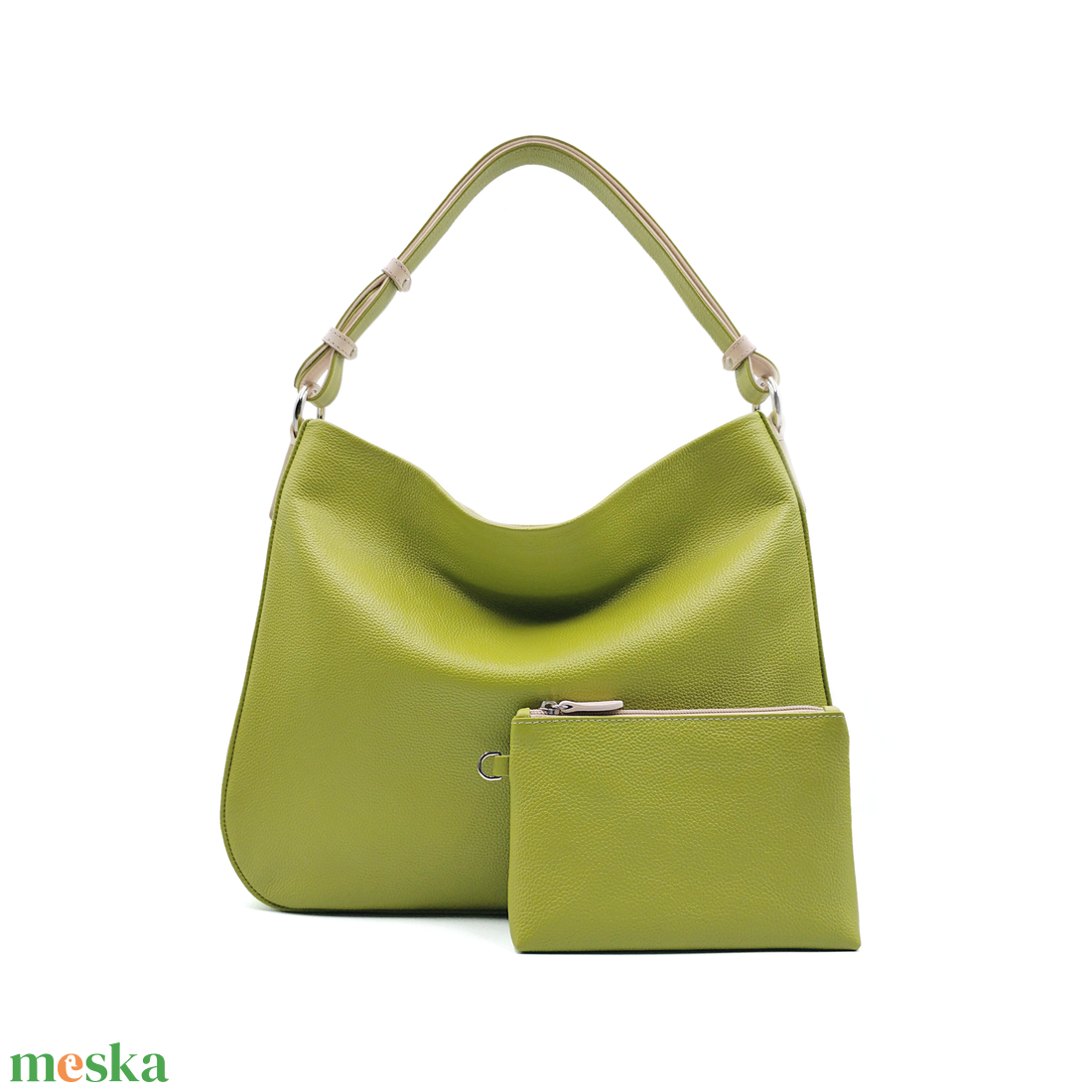 Hobo 1.0 - Olívazöld bőrtáska  - táska & tok - kézitáska & válltáska - válltáska - Meska.hu