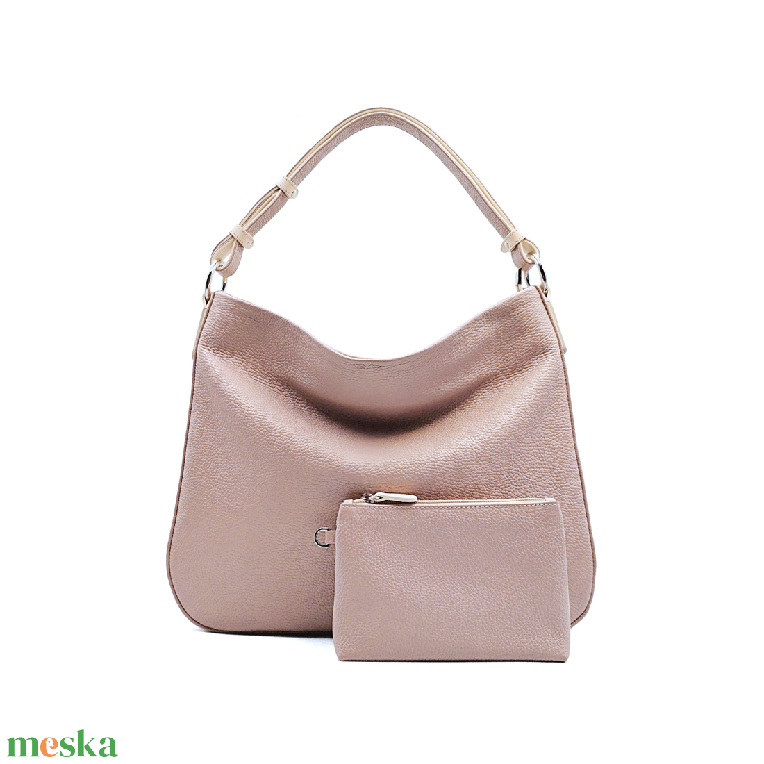 Hobo 1.0 - Púderszín bőrtáska  - táska & tok - kézitáska & válltáska - válltáska - Meska.hu