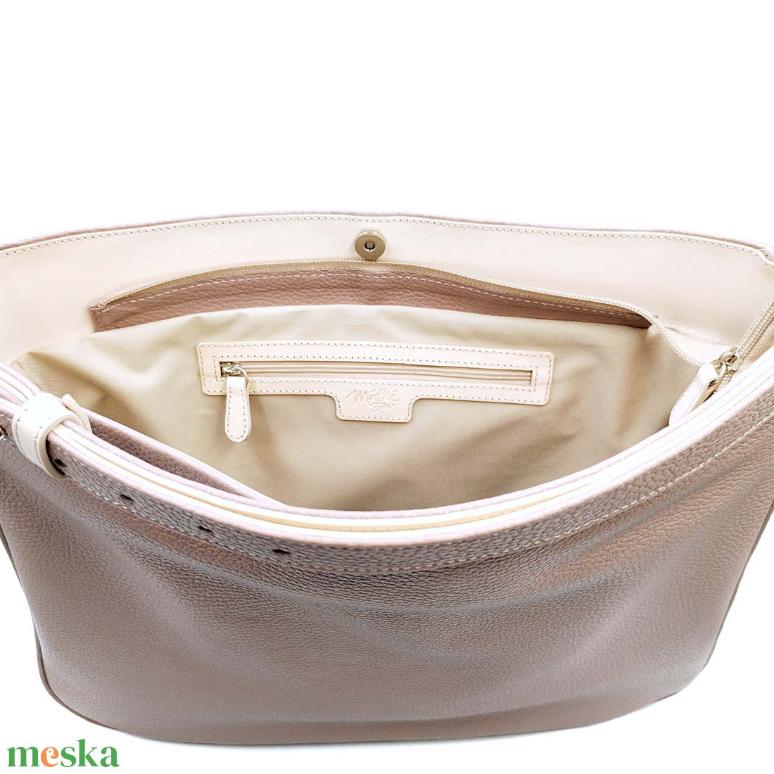 Hobo 1.0 - Púderszín bőrtáska  - táska & tok - kézitáska & válltáska - válltáska - Meska.hu