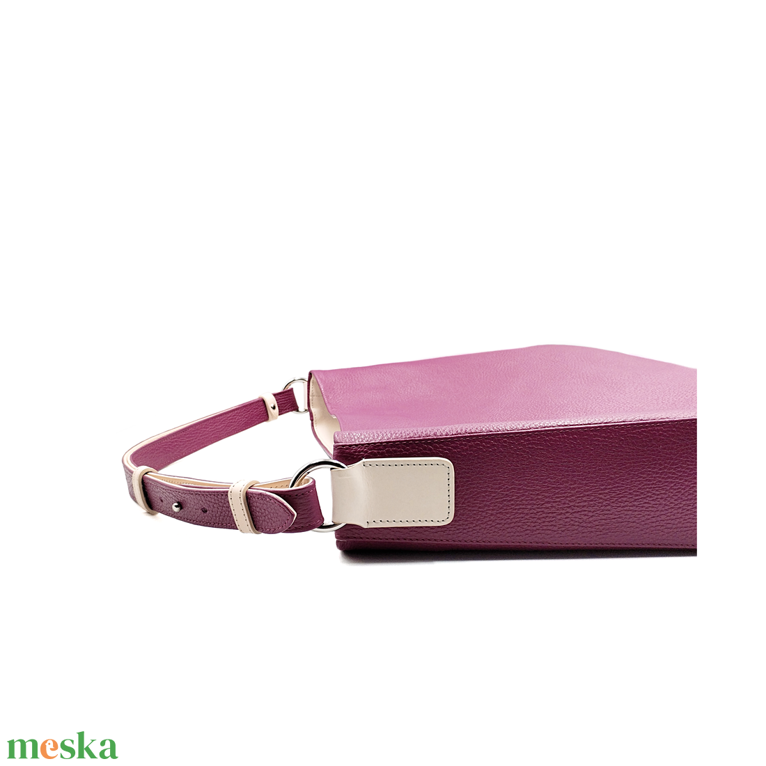 Hobo 1.0 - Mályvaszín bőrtáska  - táska & tok - kézitáska & válltáska - válltáska - Meska.hu