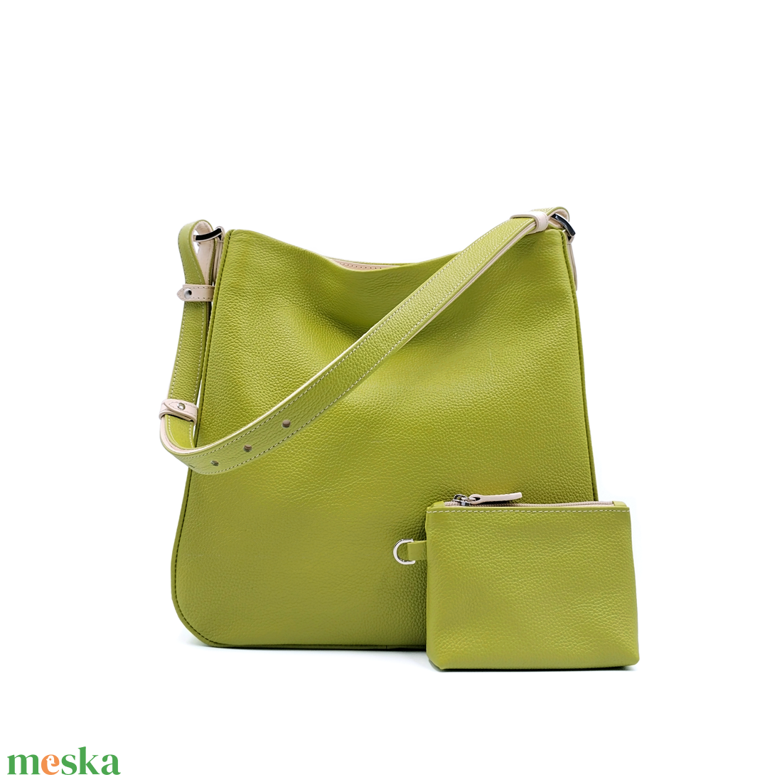 Hobo 3.0.- Olívazöld bőrtáska - táska & tok - kézitáska & válltáska - válltáska - Meska.hu