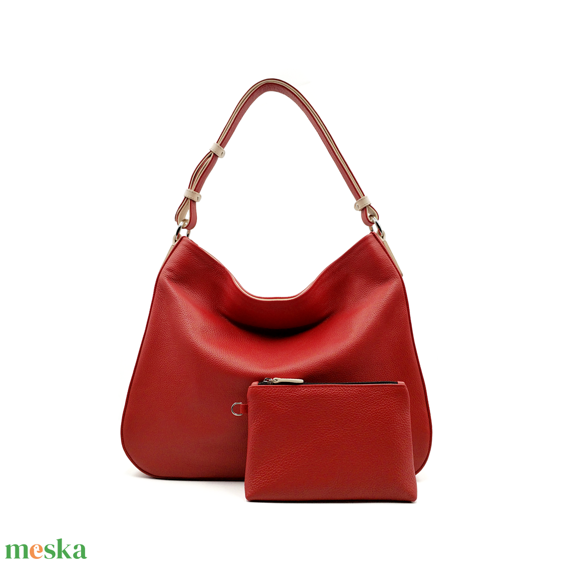 Hobo 1.0 - Piros bőrtáska  - táska & tok - kézitáska & válltáska - válltáska - Meska.hu