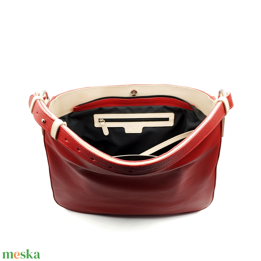 Hobo 1.0 - Piros bőrtáska  - táska & tok - kézitáska & válltáska - válltáska - Meska.hu