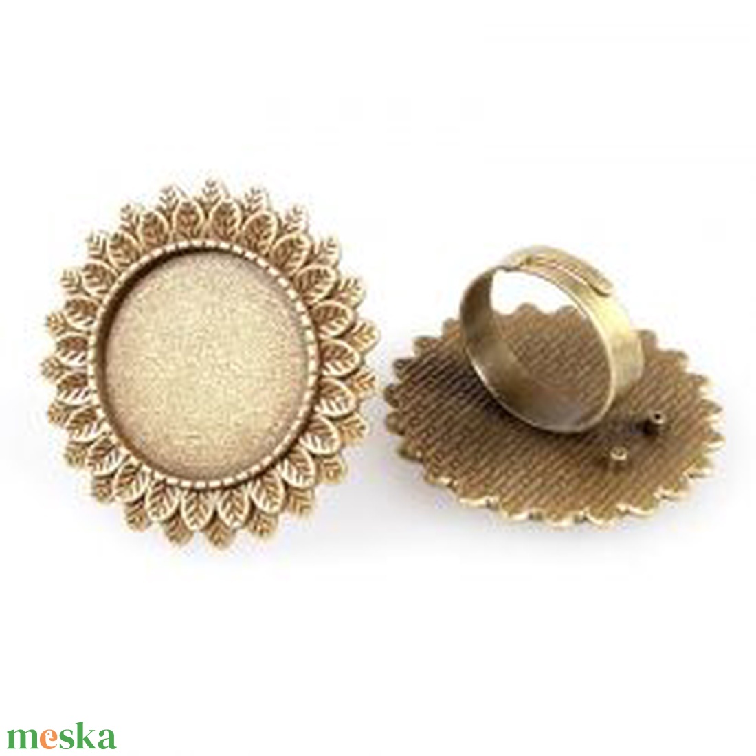 Kerek gyűrű alap antik réz / bronz színű - kellékek & szerszámok - gyöngyfűzés kellékek - egyéb alkatrész - Meska.hu