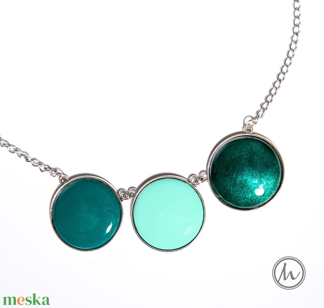 Jégvarázs - türkiz-teal színű tűzzománc nyaklánc - maxi - ékszer - ékszerszett - Meska.hu Jégvarázs - türkiz-teal színű tűzzománc nyaklánc - maxi - ékszer - ékszerszett - Meska.hu