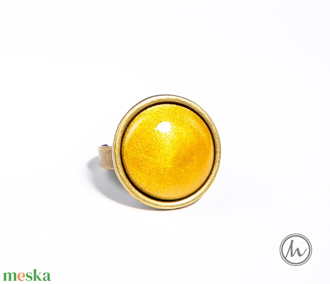 Chartreuse - aranysárga kerek tűzzománc gyűrű - ékszer - gyűrű - szoliter gyűrű - Meska.hu Chartreuse - aranysárga kerek tűzzománc gyűrű - ékszer - gyűrű - szoliter gyűrű - Meska.hu