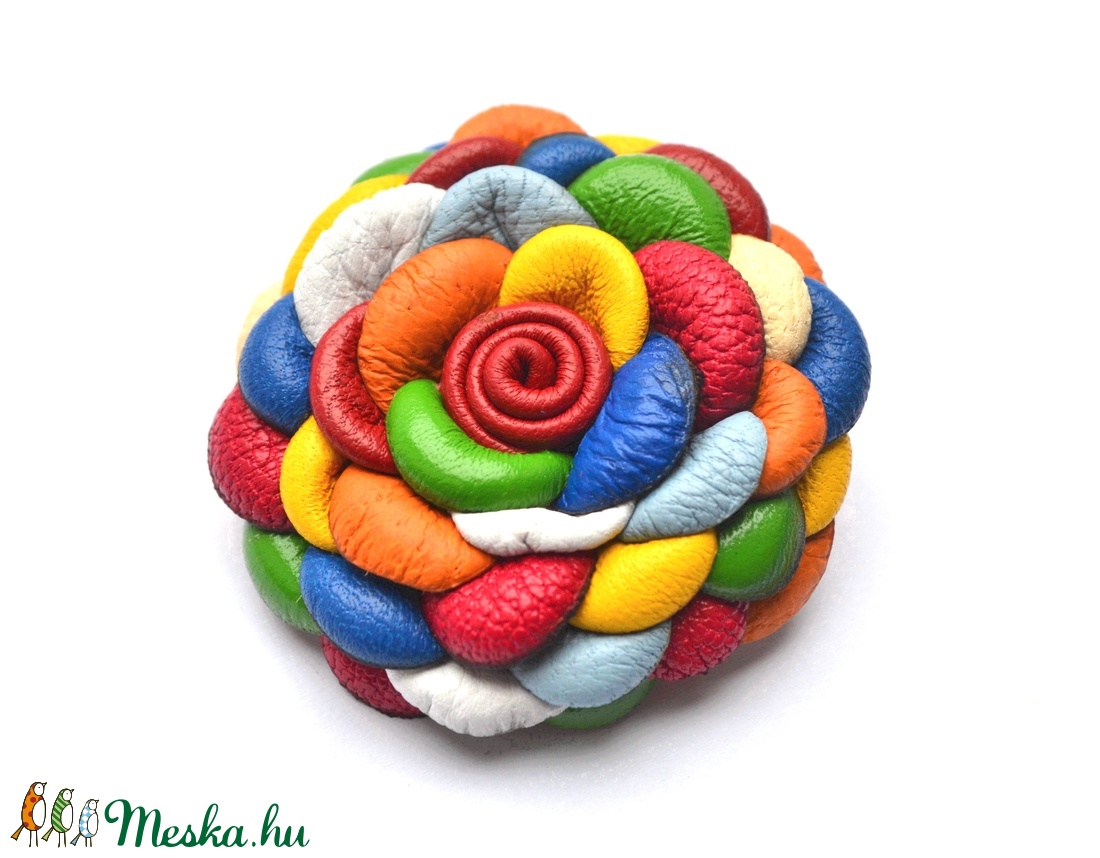 Multicolor Extra-virágkitűző valódi bőrből - ékszer - kitűző és bross - kitűző - Meska.hu Multicolor Extra-virágkitűző valódi bőrből - ékszer - kitűző és bross - kitűző - Meska.hu