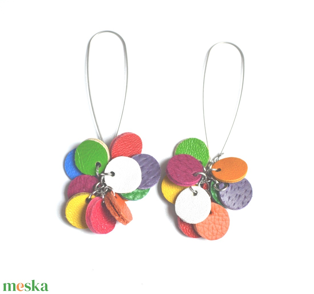 Multicolor-extra lógós fülbevaló valódi bőrből - ékszer - fülbevaló - lógó fülbevaló - Meska.hu Multicolor-extra lógós fülbevaló valódi bőrből - ékszer - fülbevaló - lógó fülbevaló - Meska.hu